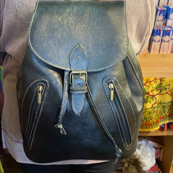 Moroccan Leather Journey Backpack - Picture 14 of 14